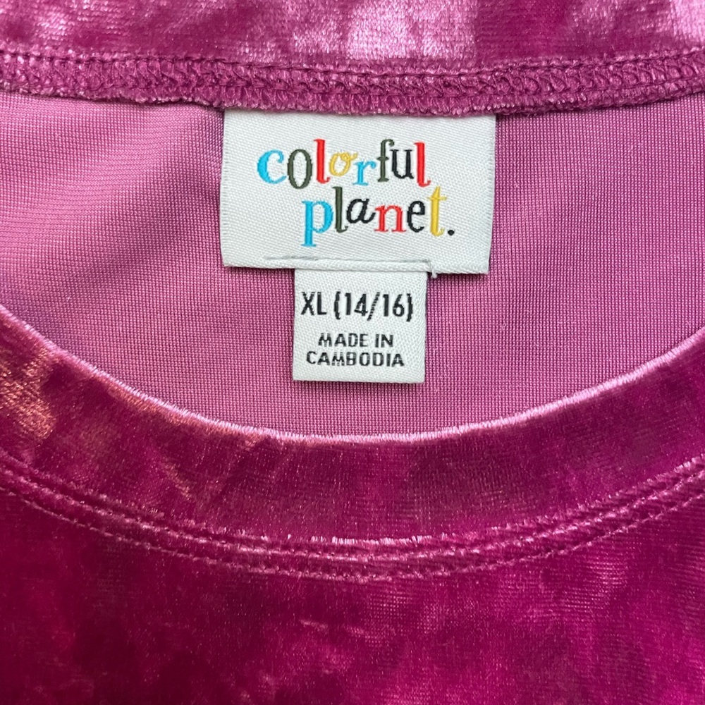 Crushed Velvet Girls Top NWT - Picture 4 of 5
